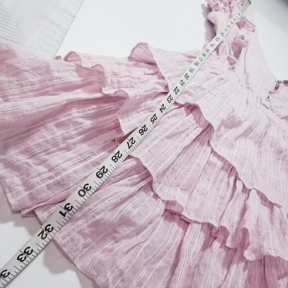 House of Harlow 1960 Ruffle Tiered Layered Pink Mini Dess - Picture 6 of 14